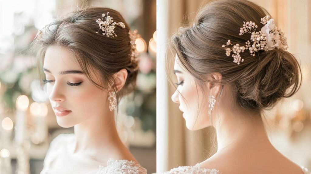 La Magie du Chignon Haut Mariage : Accessoires et Inspirations pour Briller